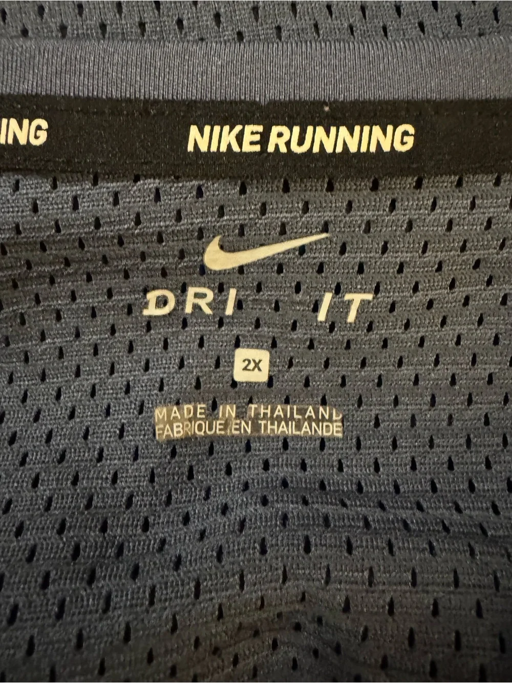 Nike Navy Short-Sleeve Dri-FIT Training Tee with Reflective Swoosh XL
